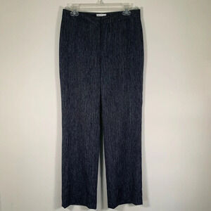 Le Suit Dress Pants Womens 4 Blue Straight Leg High Rise W31 R11 I29.5